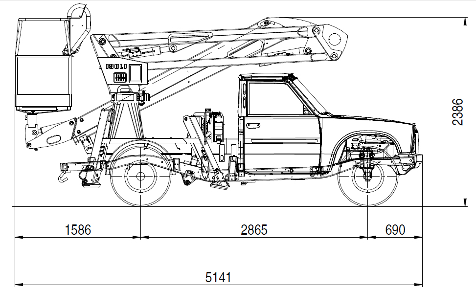 ابعاد بالابر MPT140N