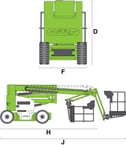 ابعاد بالابر HR15N