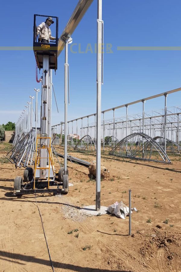 بالابر ستونی آلومینیومی جهت احداث گلخانه