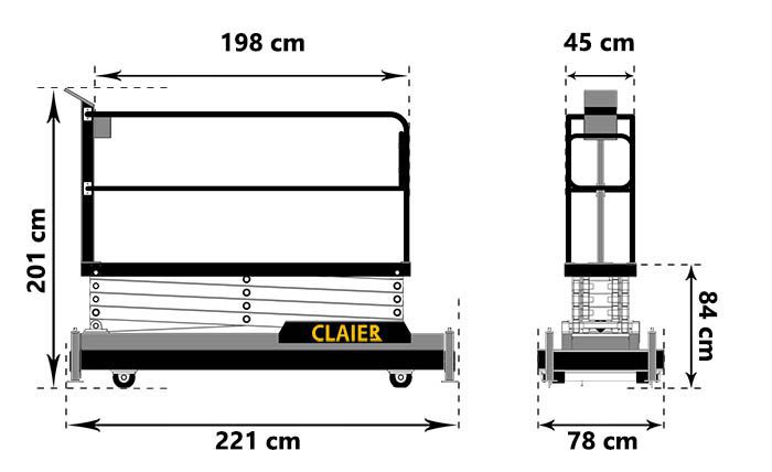 GT600 ابعاد ترولی گلخانه