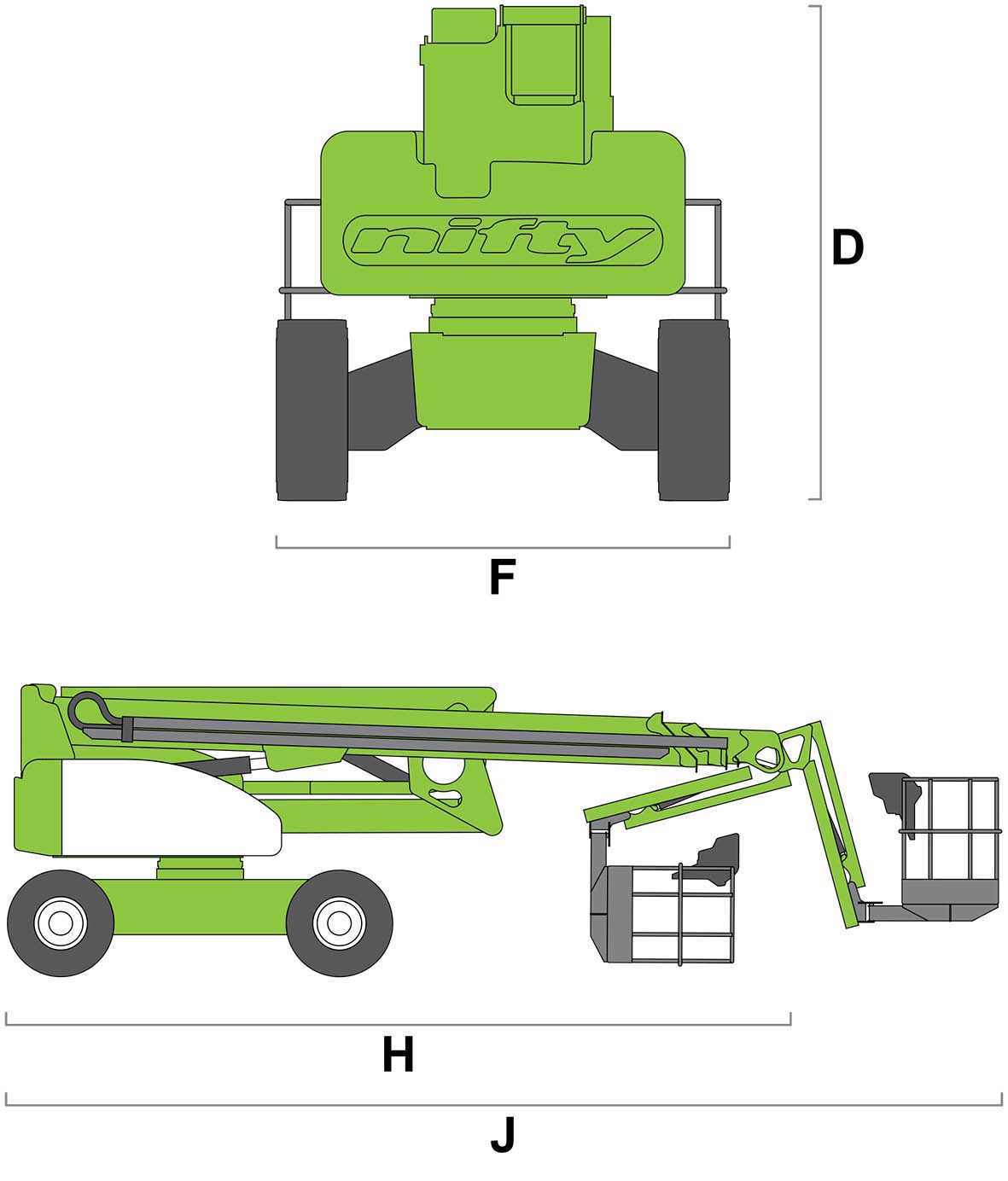 ابعاد بالابر هیبریدی HR28 4x4